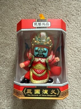 Red & Gold Warrior Figurine - The Records of Three Kingdoms Collectible